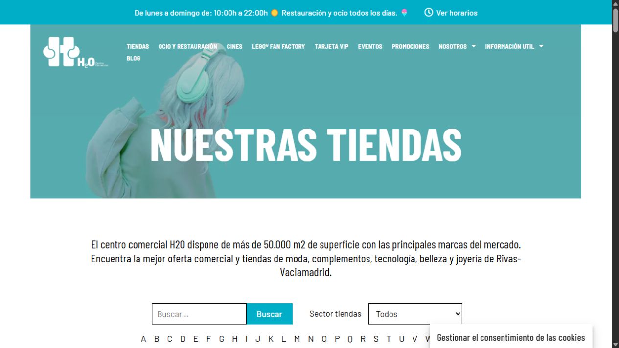 Centro Comercial H2O - Tiendas